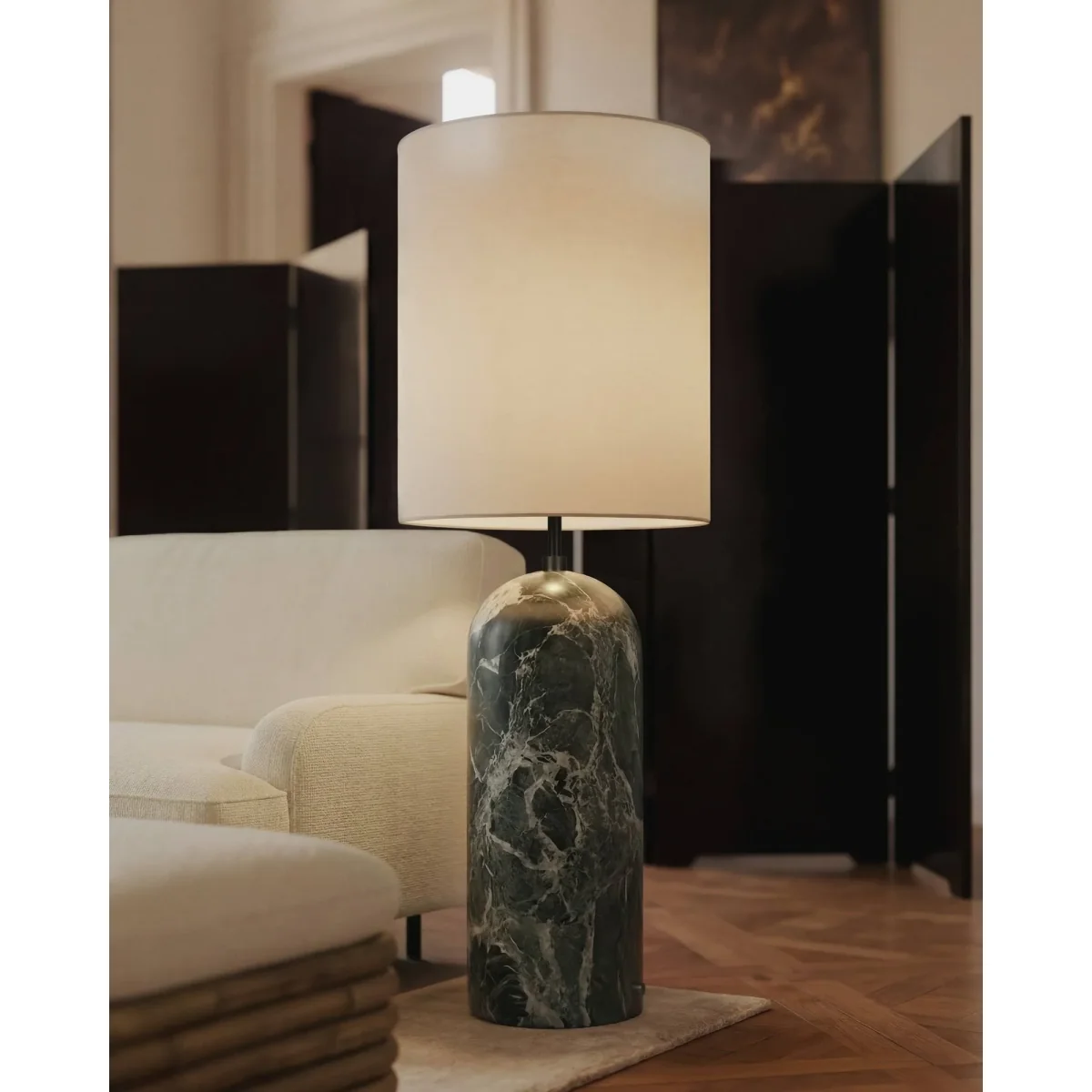 GUBI Gravity XL floor lamp Maroon marble-white – image 4