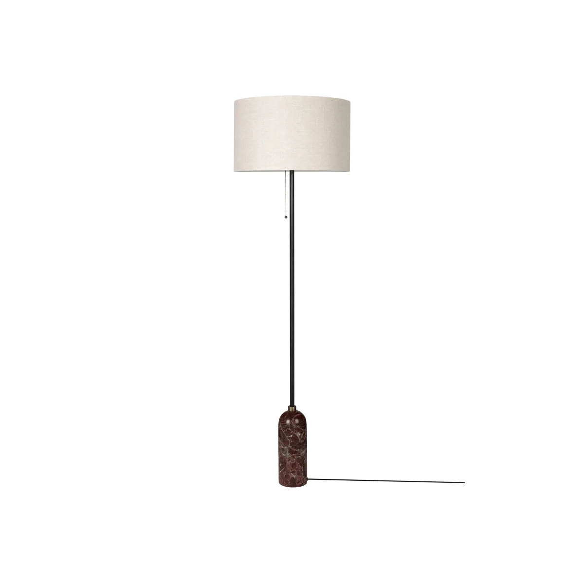 GUBI Gravity floor lamp Maroon marble-canvas – image 1