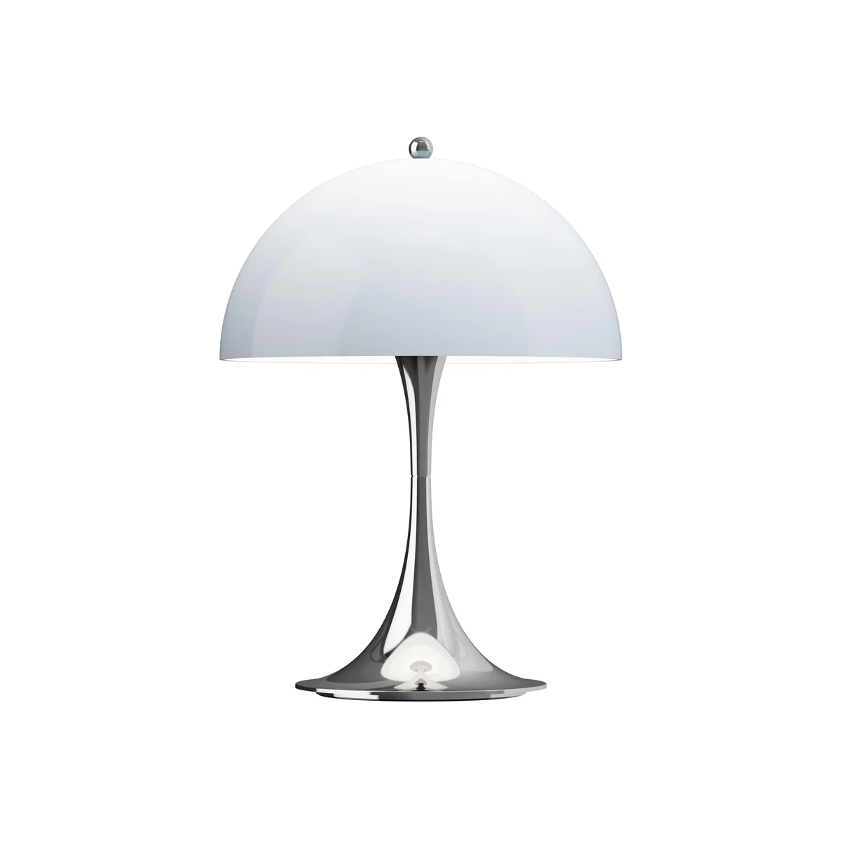 Louis Poulsen Panthella 250 portable table lamp Chrome opal blue grey