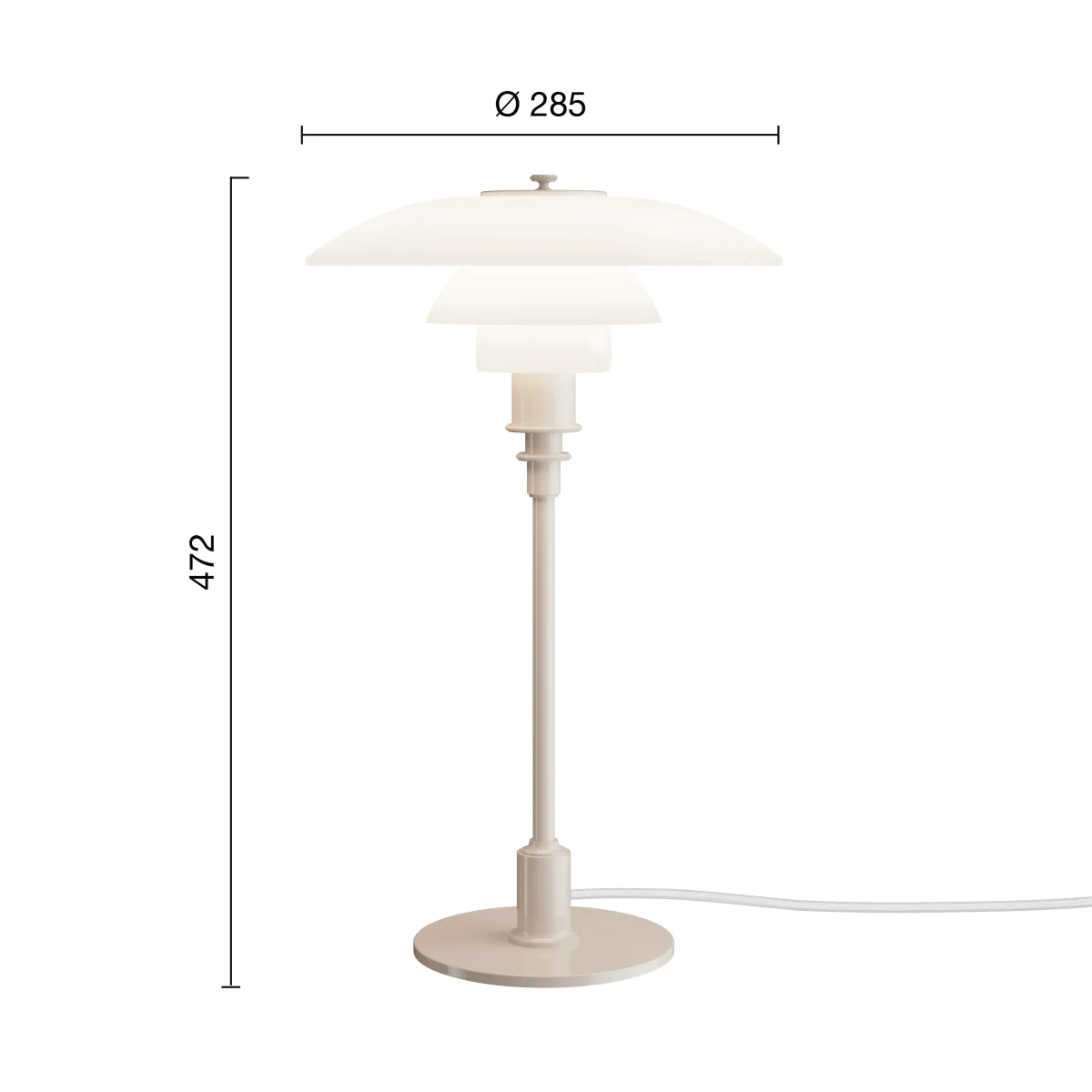 Louis Poulsen PH 3/2 table lamp Glossy beige – image 4