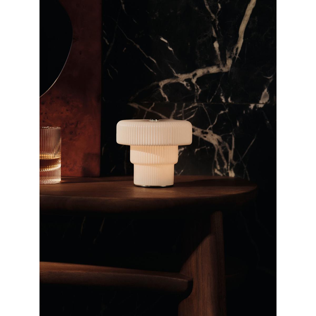 Ferm Living Ripple portable table lamp 10 cm White – image 2