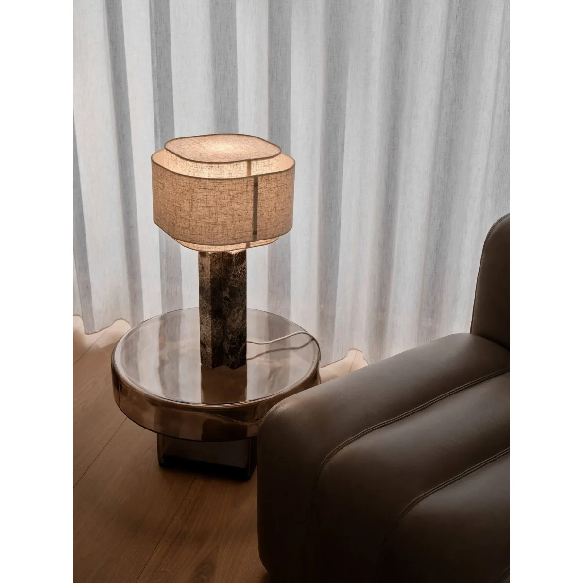 Design For The People Takai marble table lamp Beige Ø30x55 cm – image 2