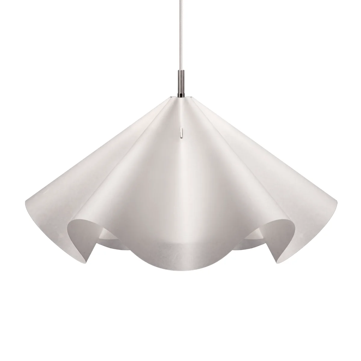 MOEBE Sinuate pendant lamp White-stainless steel medium Ø60x30 cm – image 1