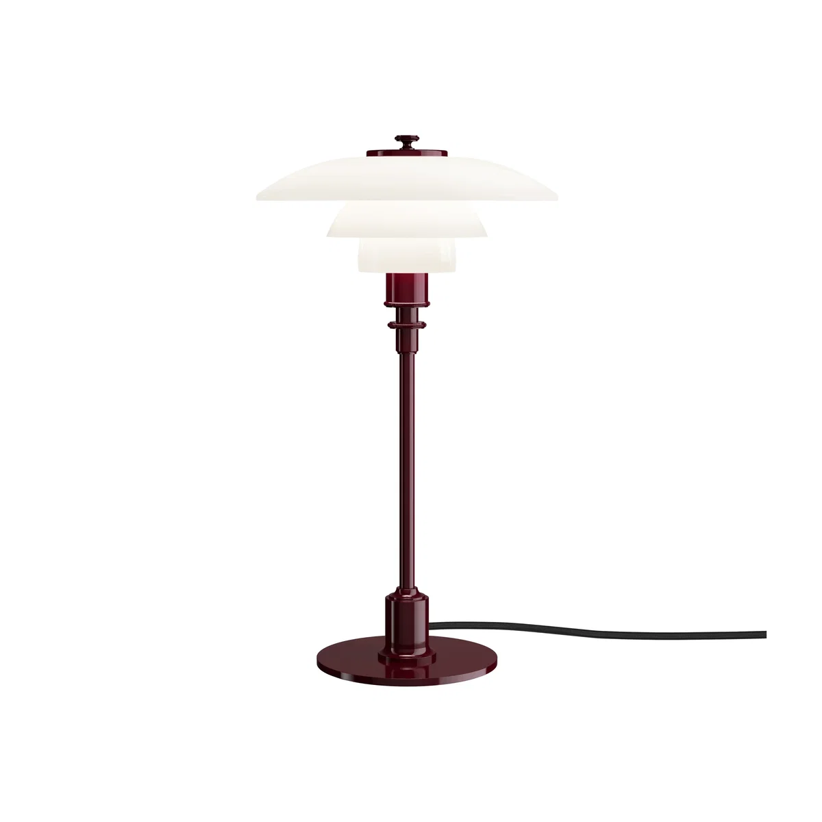 Louis Poulsen PH 2/1 table lamp Glossy burgundy – image 1