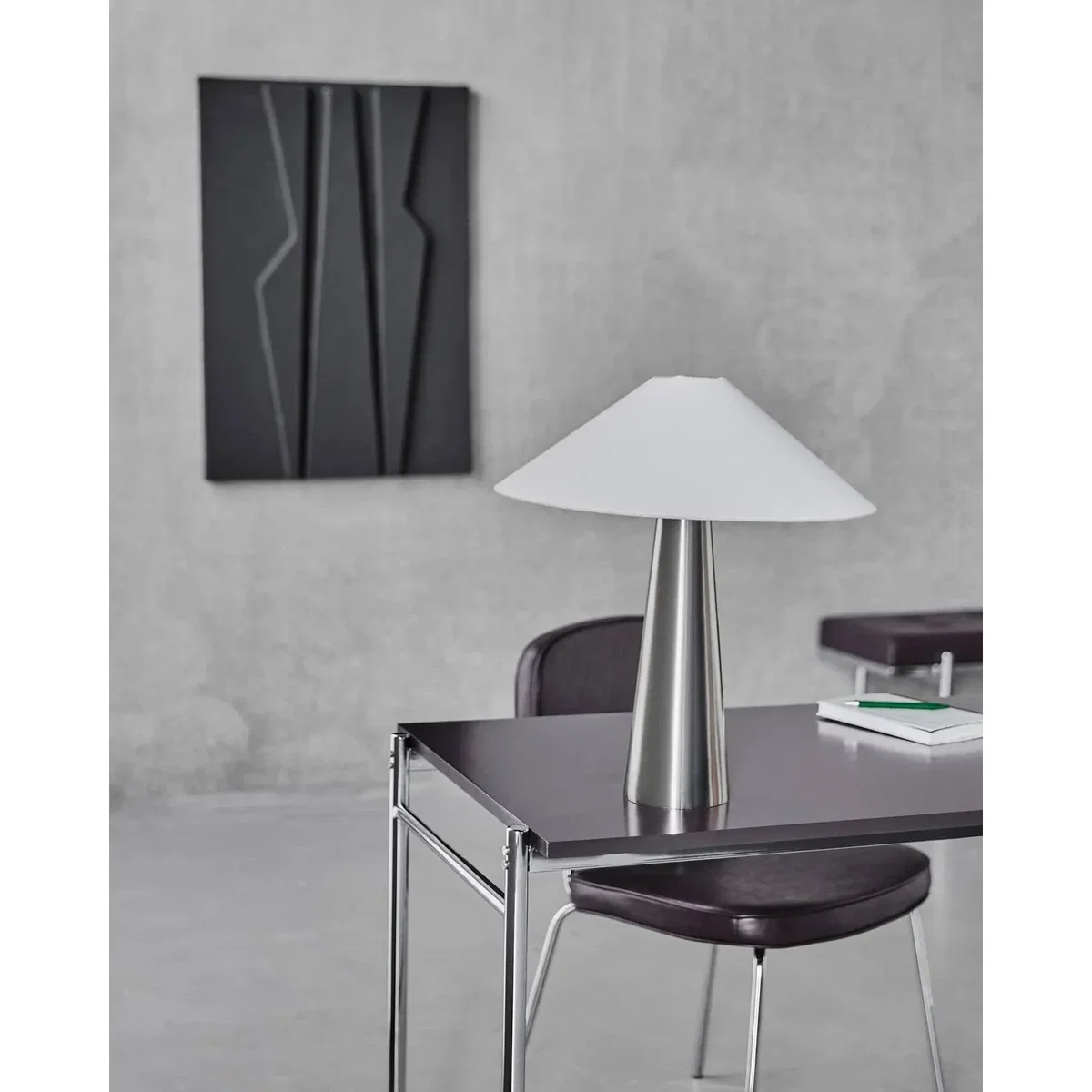 House Doctor Soffi table lamp Brushed silver-Off-White Ø42x48 cm – image 2