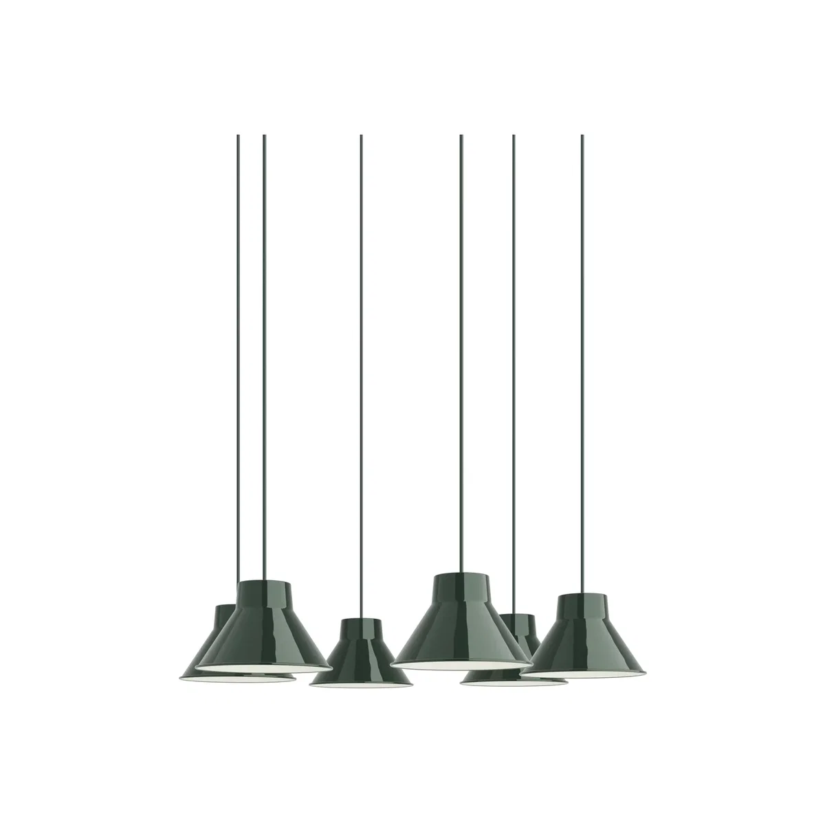 Muuto Top Pendant Cluster 6 pendant Dark green Ø21 cm