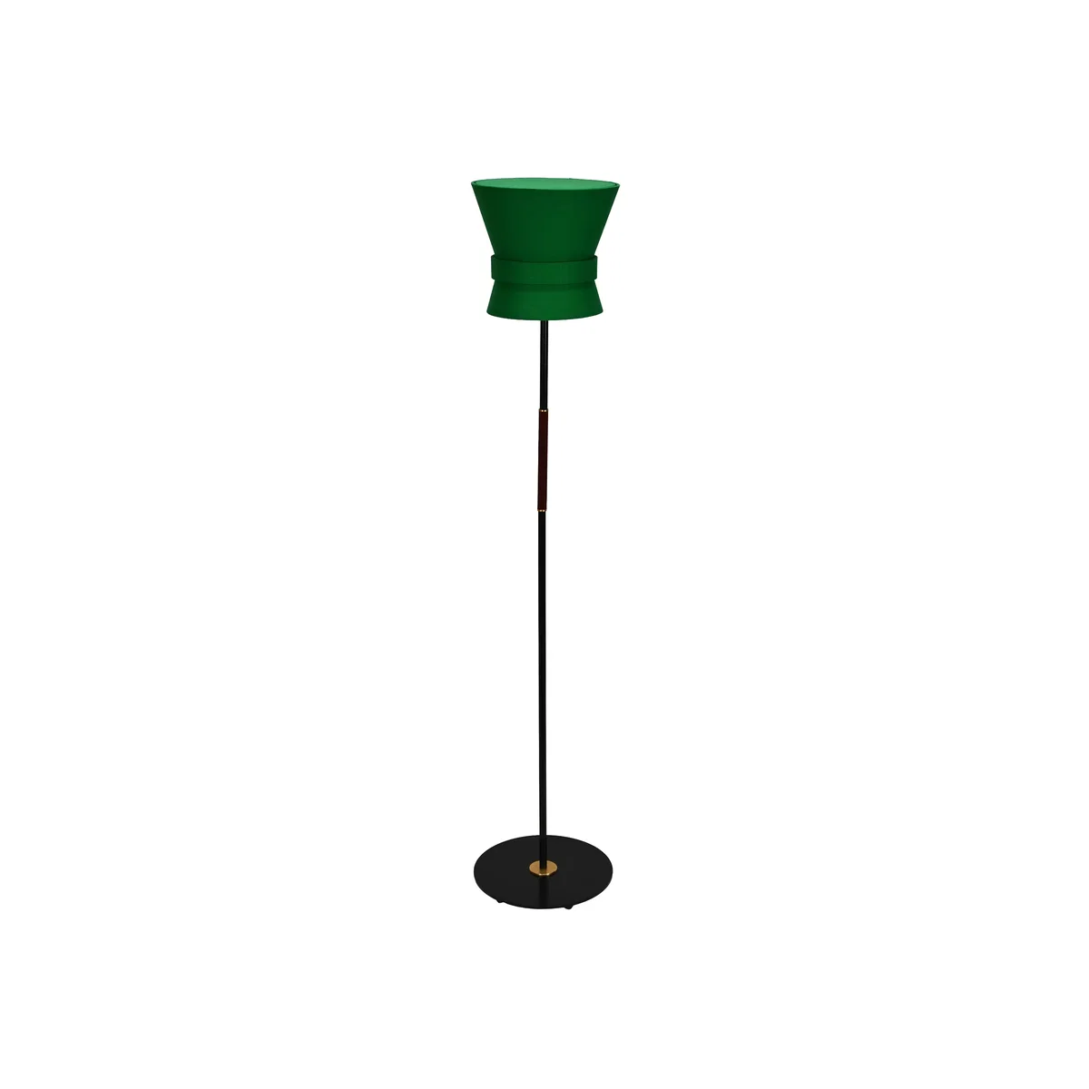Örsjö Belysning Bow floor lamp Black-emerald green small 147 cm