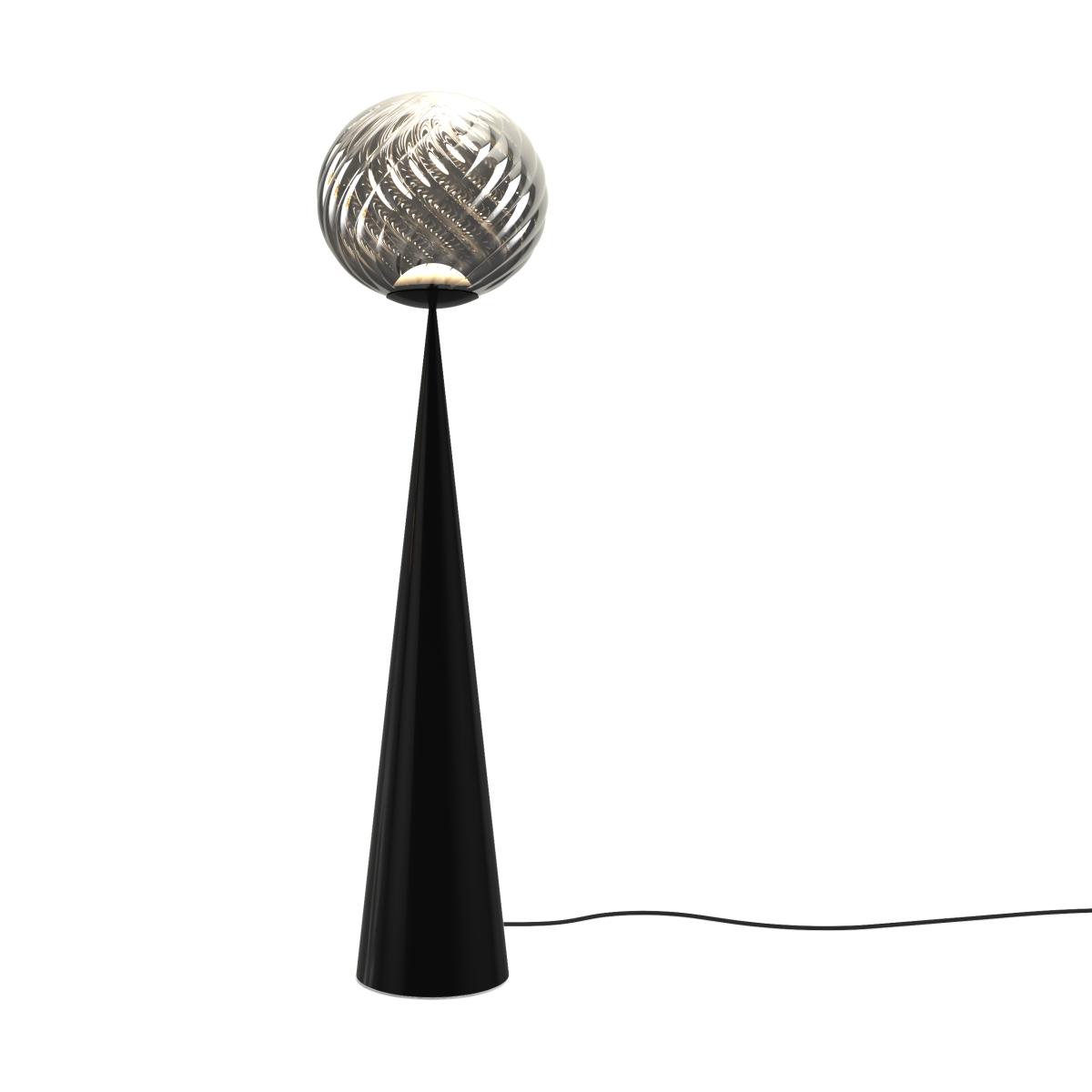 Tom Dixon Whirl cone fat floor lamp Silver-black – image 2