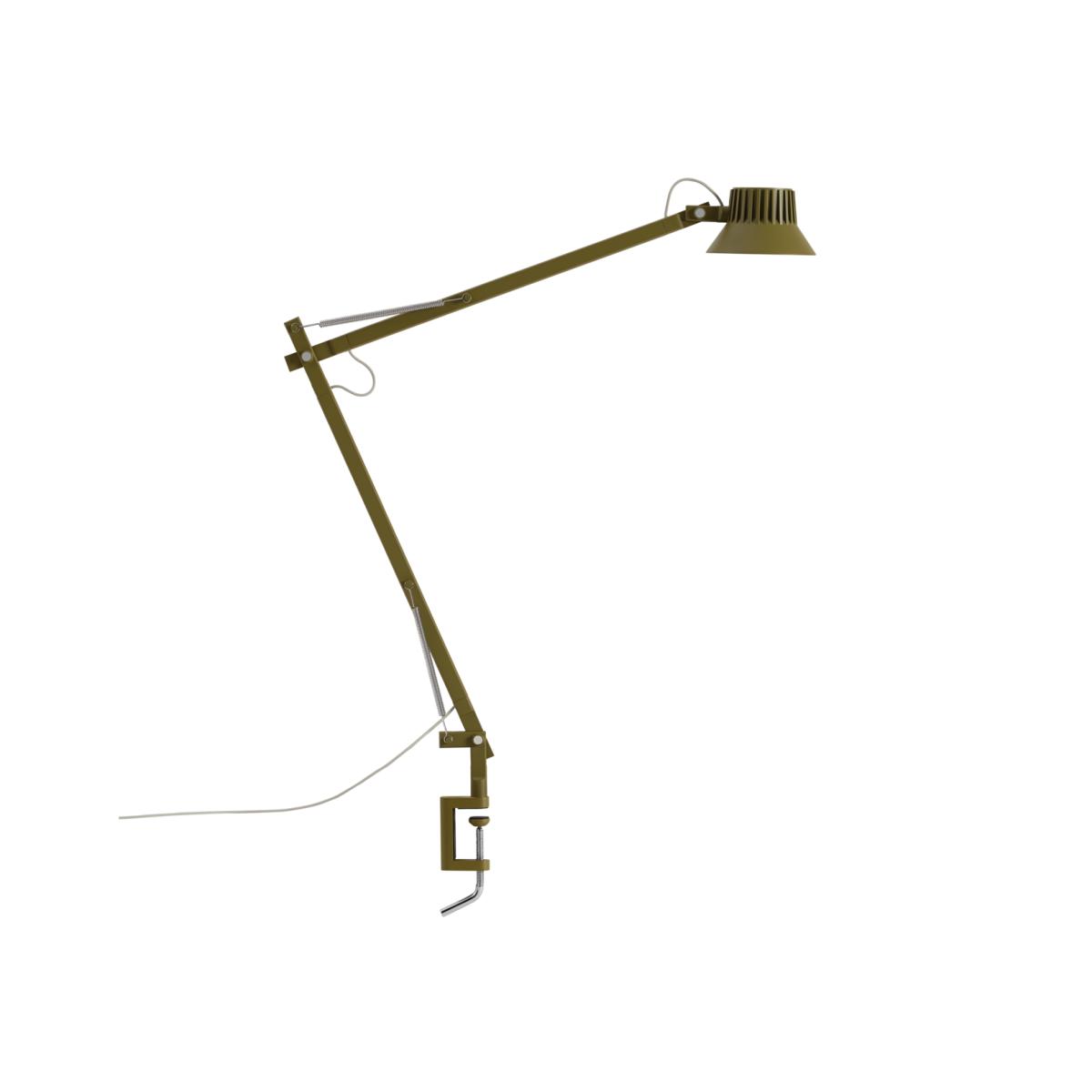 Muuto Dedicate L2 table lamp with clamp Brown Green – image 1