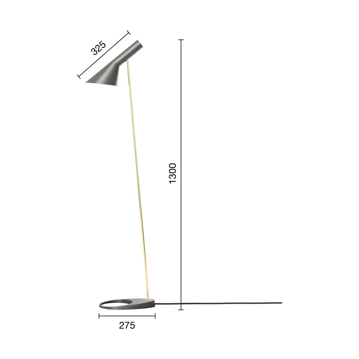 Louis Poulsen AJ floor lamp Brass-warm grey – image 5