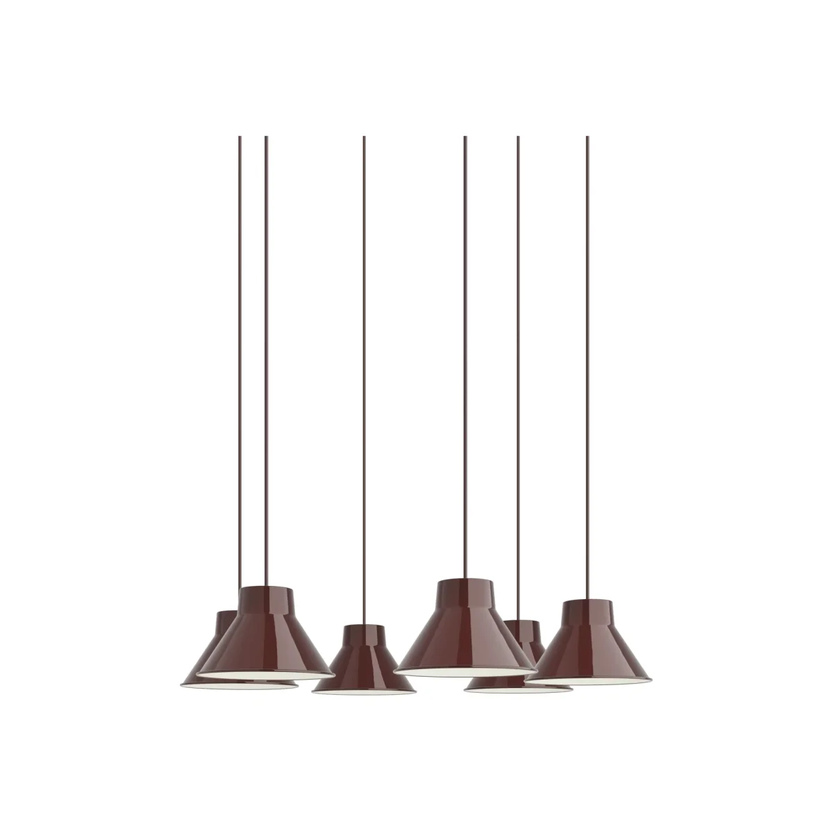 Muuto Top Pendant Cluster 6 pendant Deep red Ø21 cm