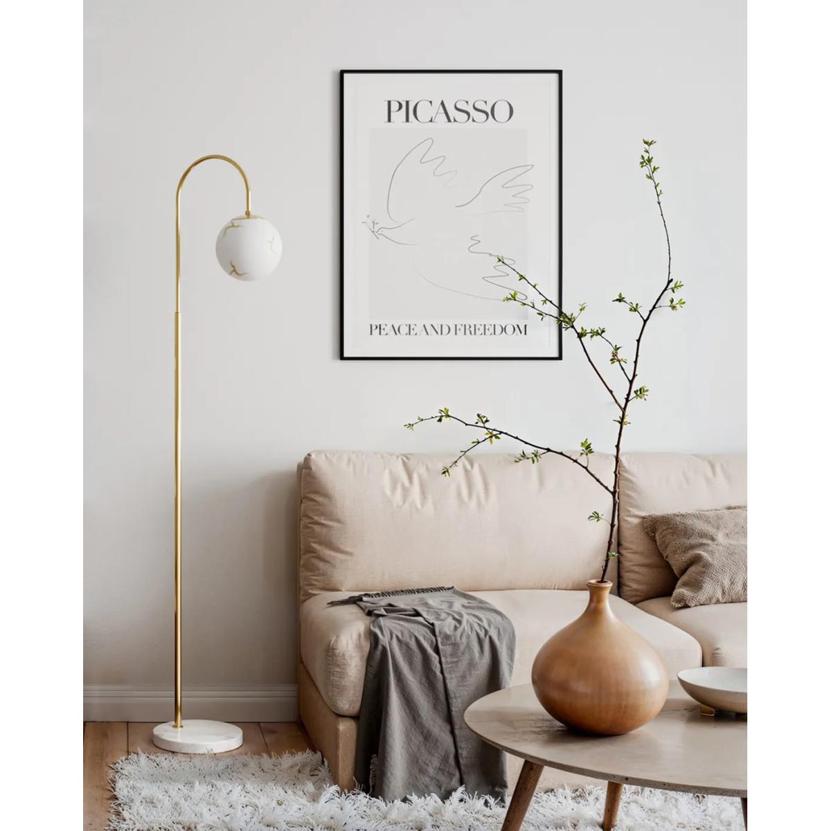 By Rydéns Bellagio floor lamp 163 cm Brass-white – image 2