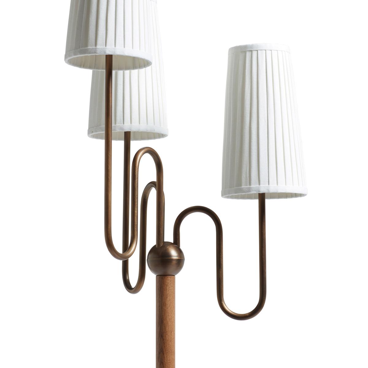 OKA, Lucas Floor Lamp - Warm Burl, Floor Lamps, Brass – image 4
