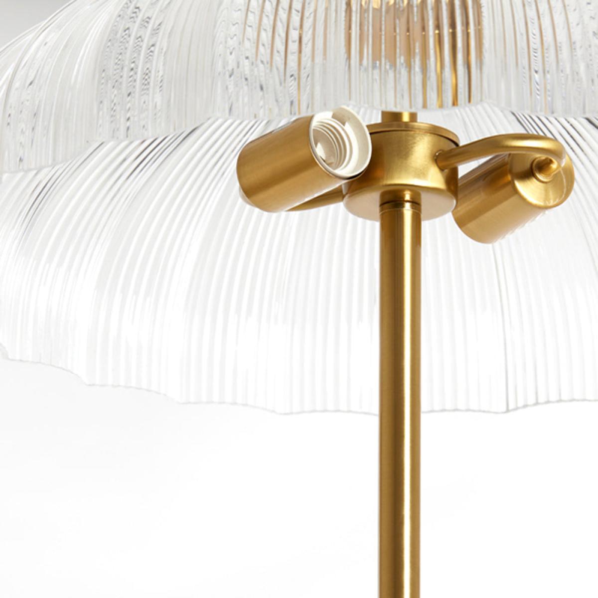 Light & Living Fungo Glass & Gold Floor Lamp – image 2