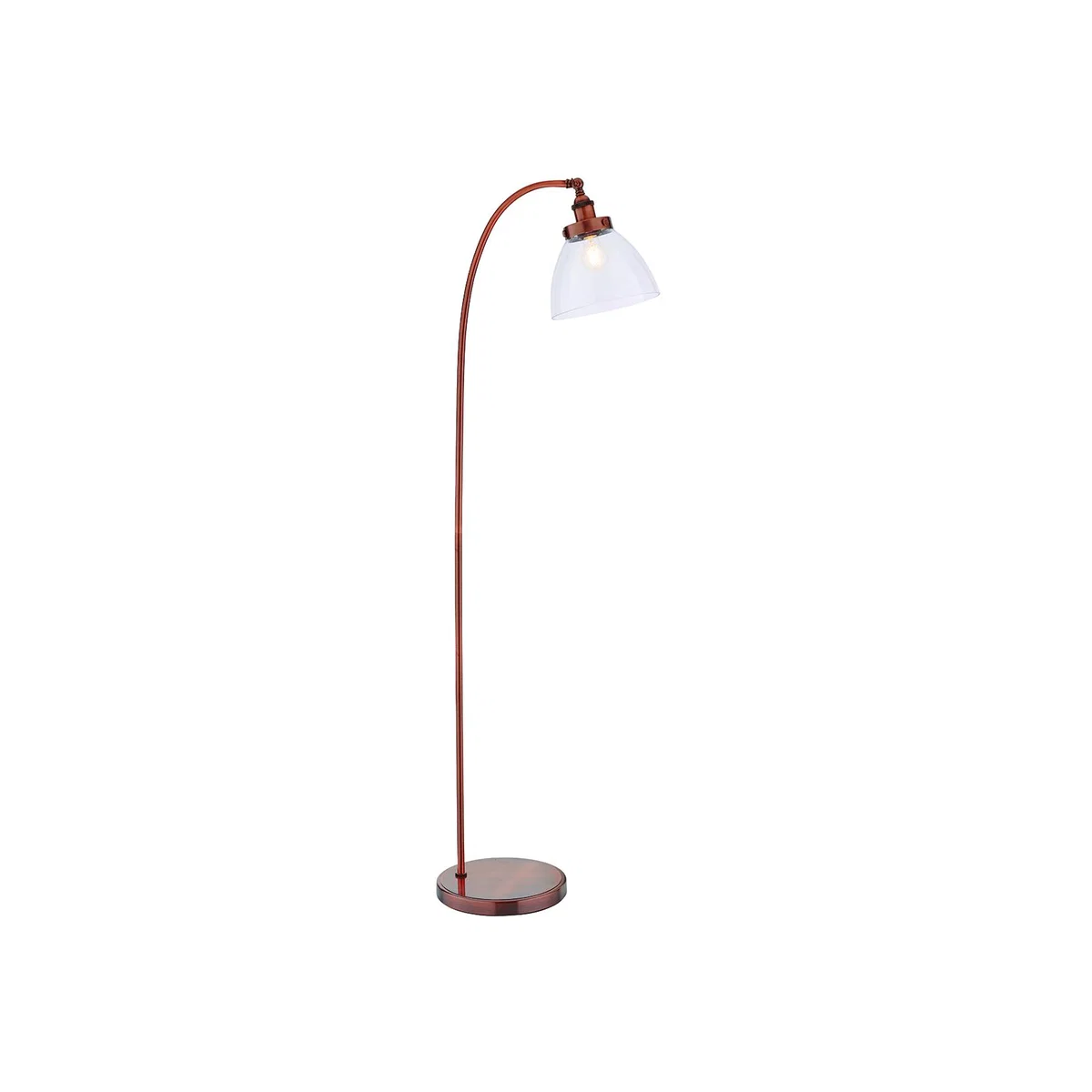 Ralph Clear Glass Floor Lamp in Aged Copper – image 1