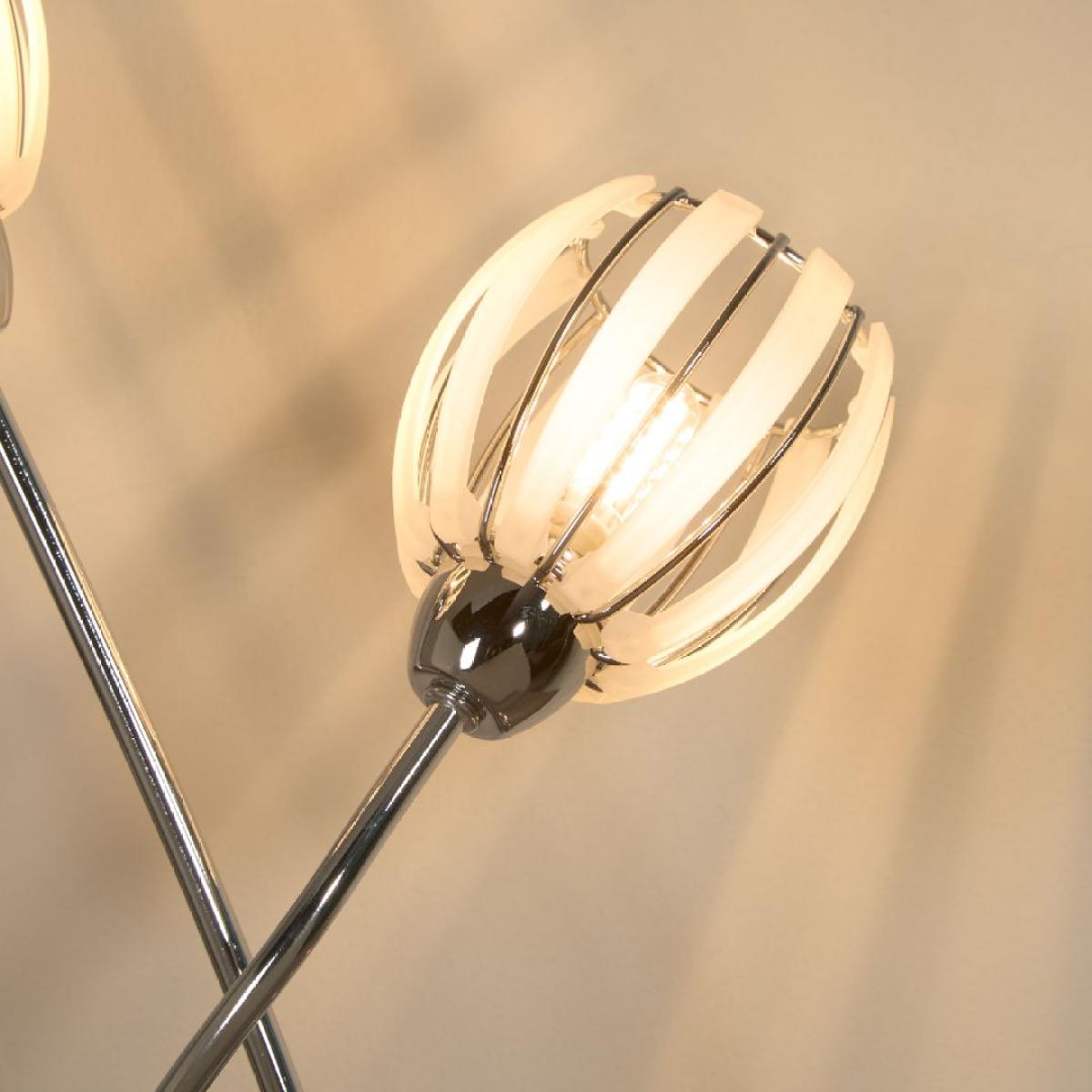 Isha 2 Light Silver Table Lamp – image 3