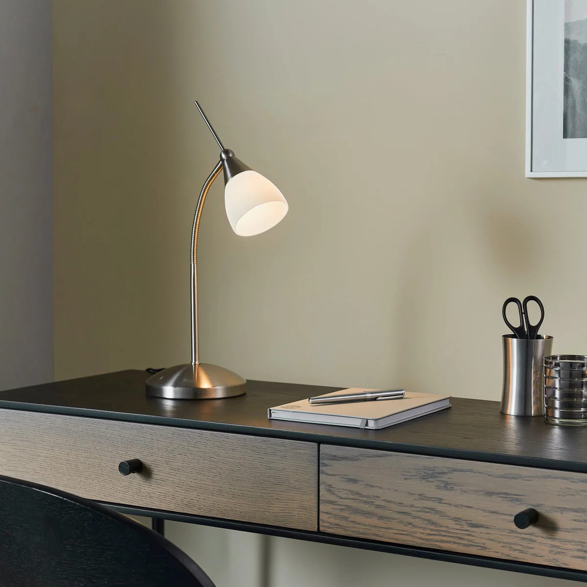 Range Touch Task Table Lamp Satin Chrome – image 1