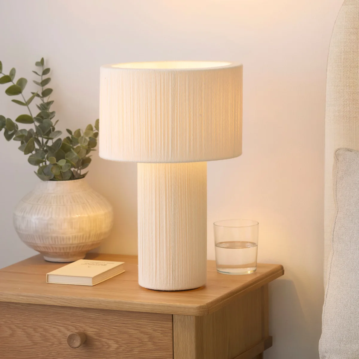 Noah Cream Cotton Cord Table Lamp – image 1