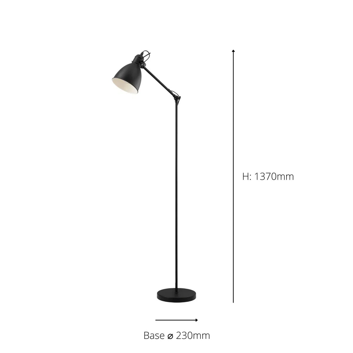 Priddy Black Floor Lamp – image 4