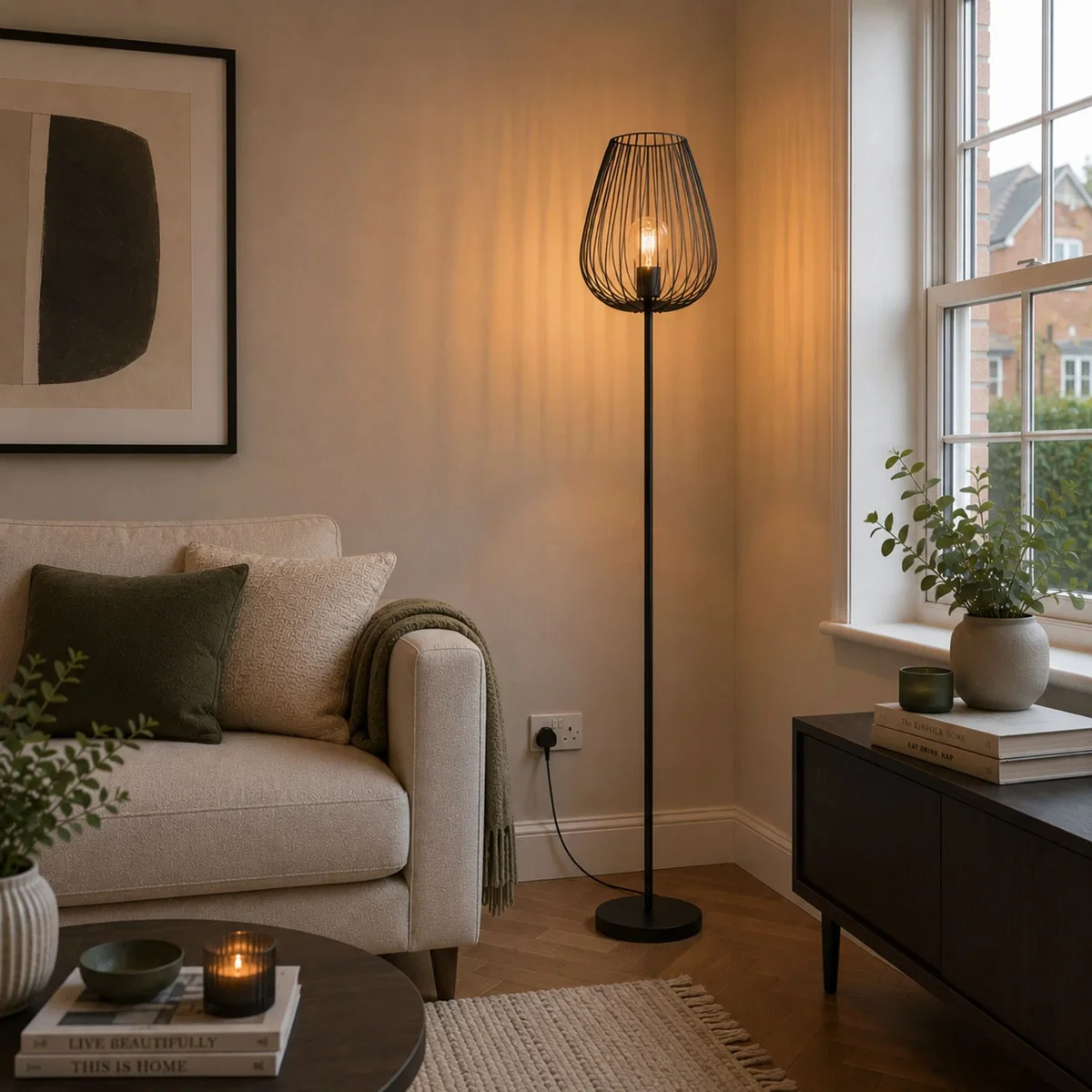 Newtown Black Floor Lamp – image 1