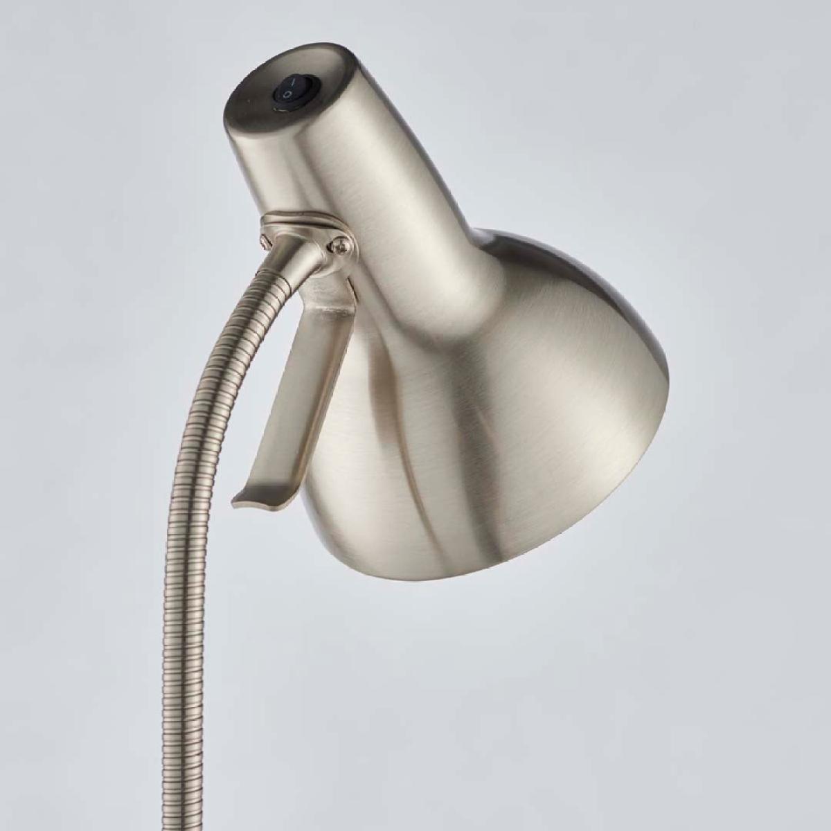 Amalfi Satin Nickel Task Floor Lamp – image 5