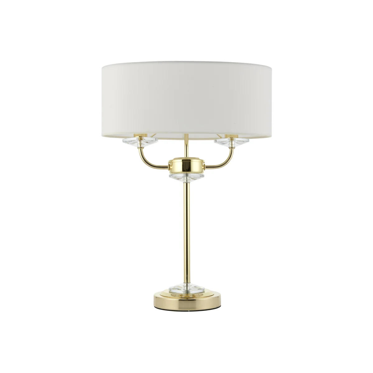 Nixon 2 Light Table Lamp Brass – image 1