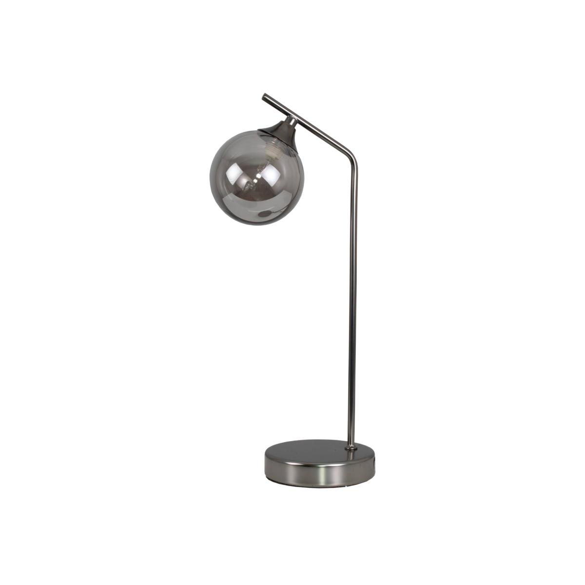 Carney Gun Metal Smoked 40cm Table Lamp – image 1
