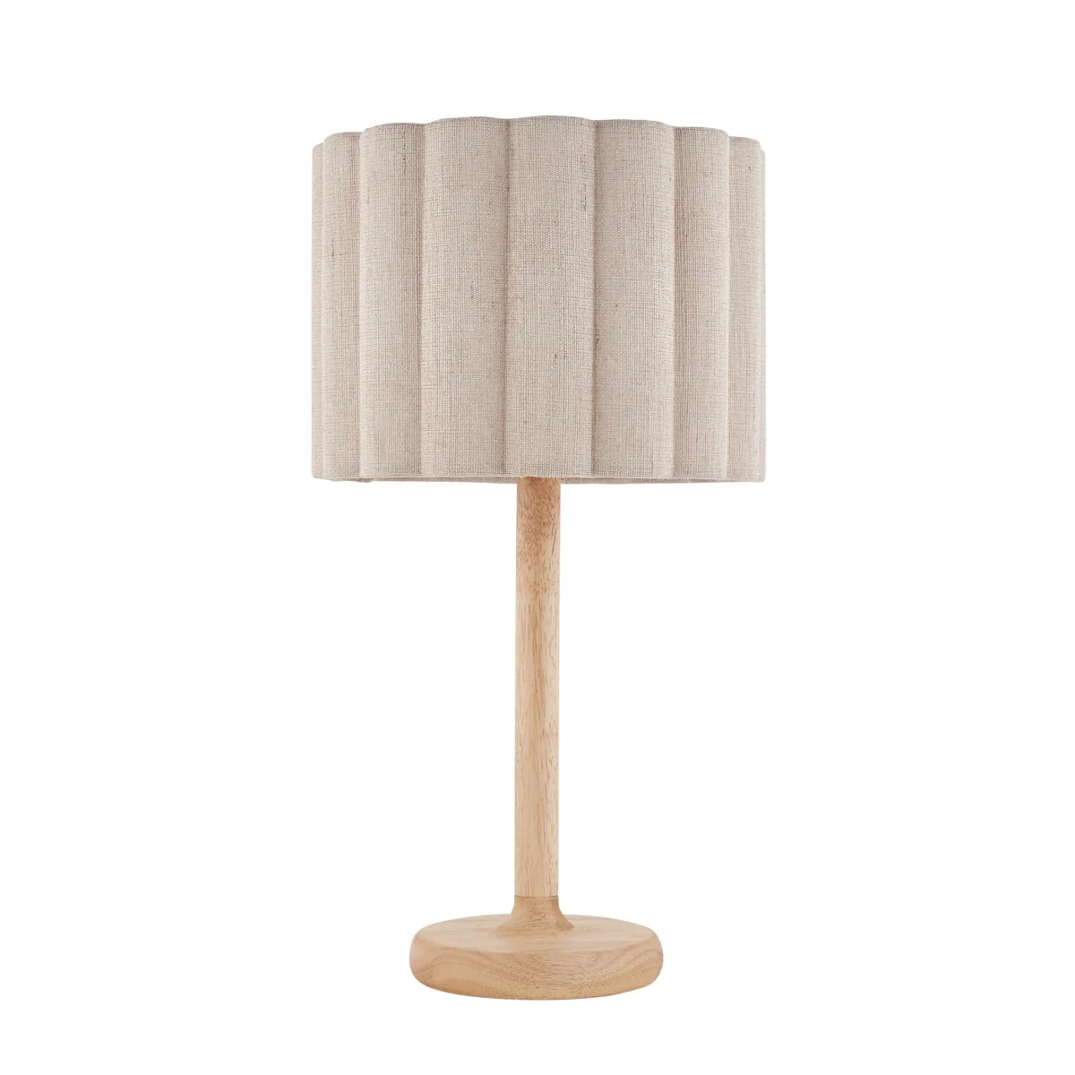 Olson Oak & Natural Scalloped Table Lamp – image 7