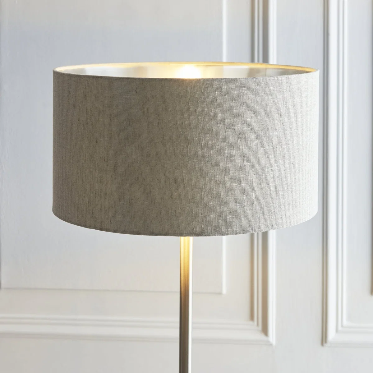 Highclere 1 Light Floor Lamp Brushed Chrome – image 4