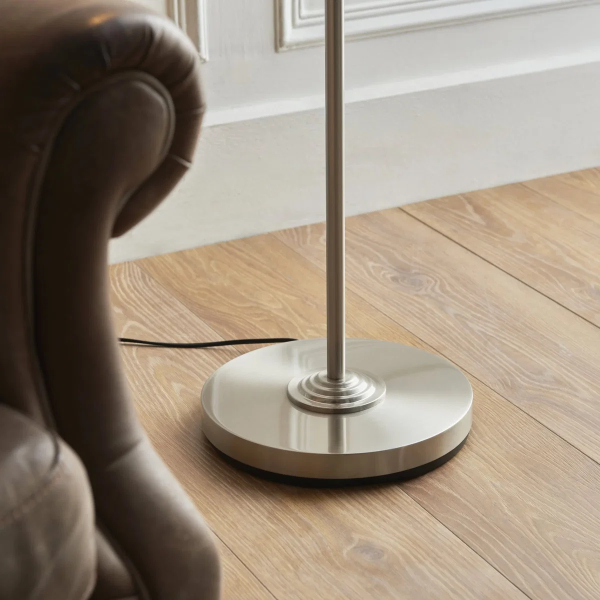 Highclere 1 Light Floor Lamp Brushed Chrome – image 5