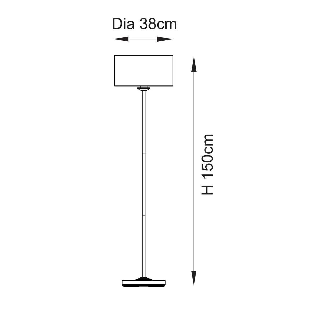 Highclere 1 Light Floor Lamp Brushed Chrome – image 9