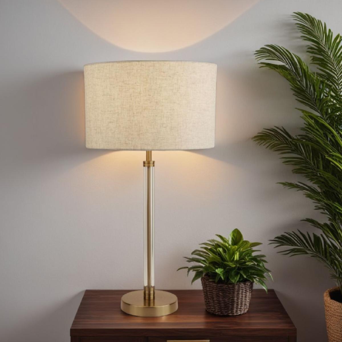 Siena Bronze Table Lamp with Natural Shade – image 1
