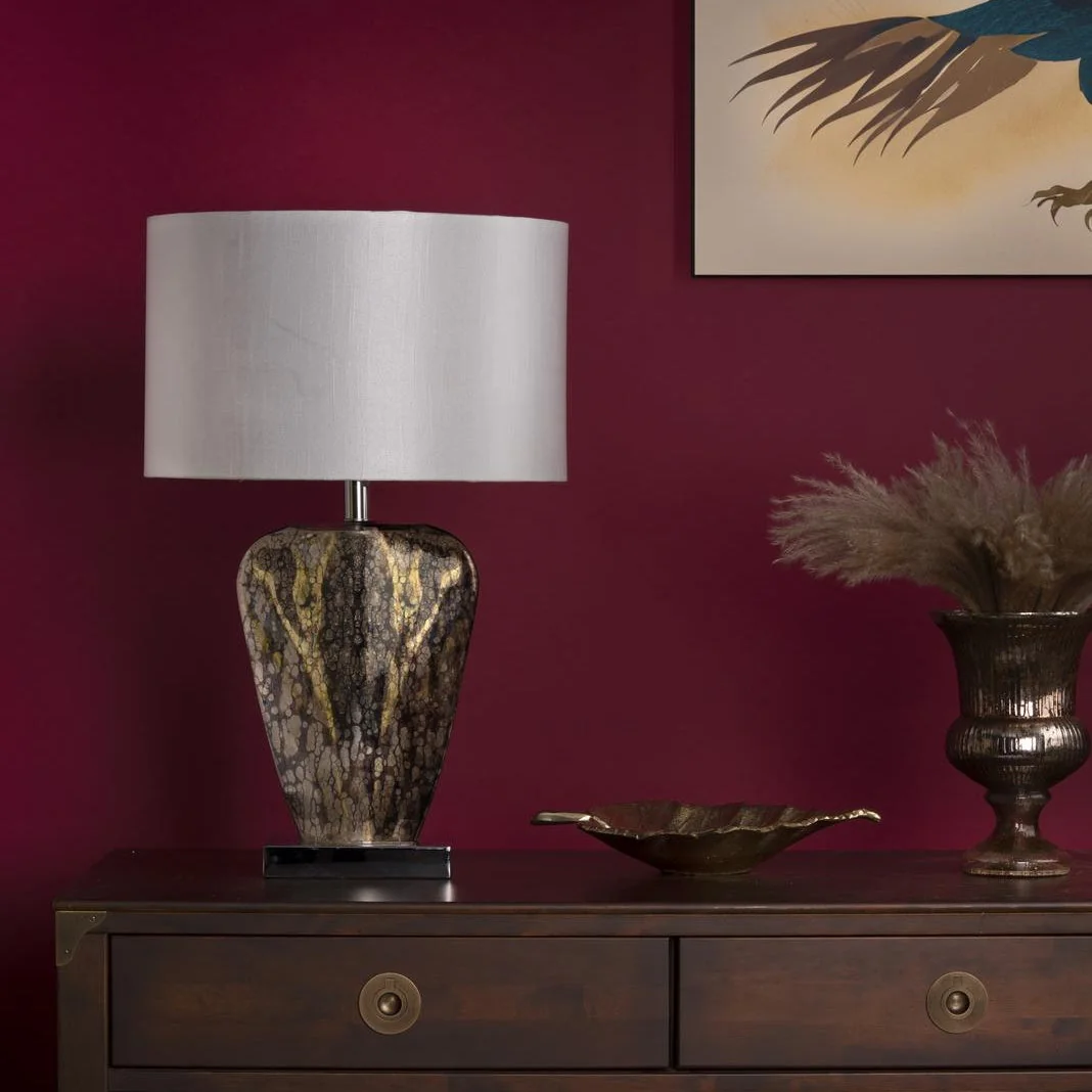 Syracuse Silver Mercury Glass Table Lamp – image 2