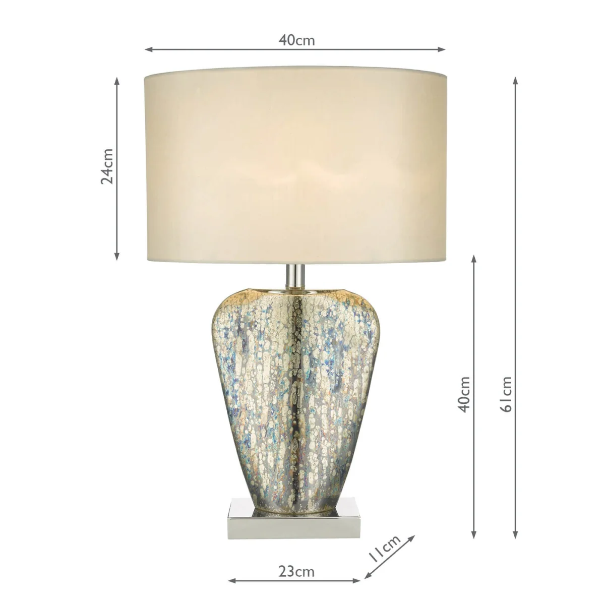 Syracuse Silver Mercury Glass Table Lamp – image 9