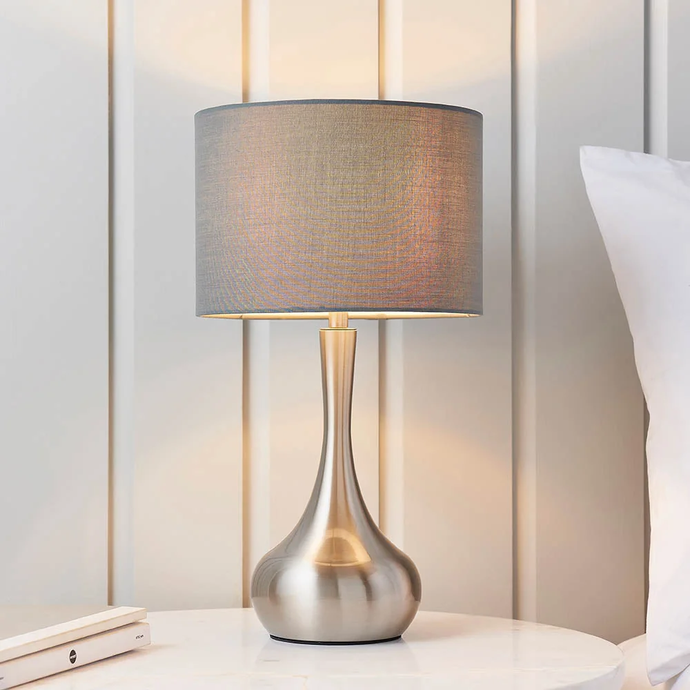 Piccadilly 1 Light Table Lamp Nickel – image 1