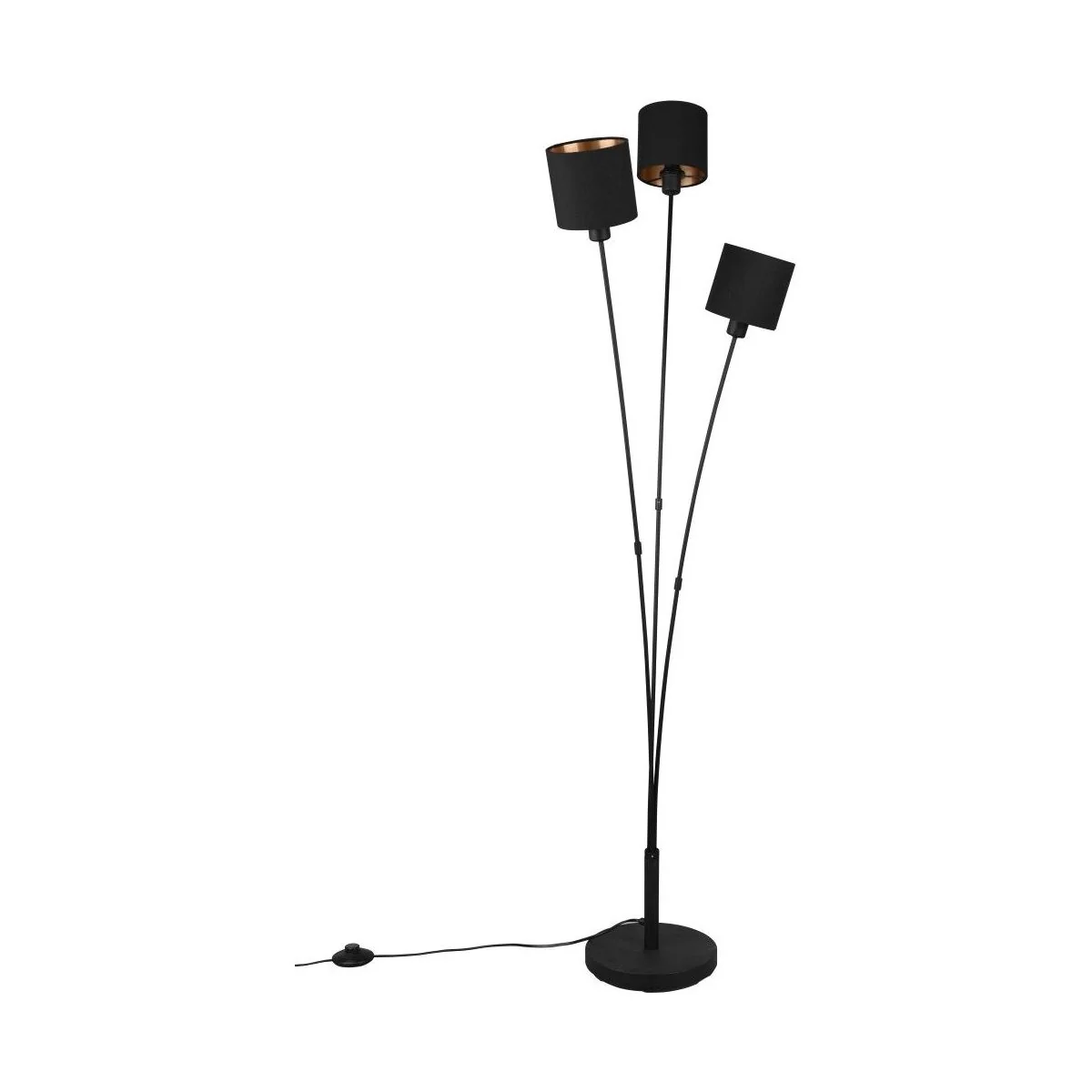 Tommy 3 Light Matt Black Floor Lamp – image 2
