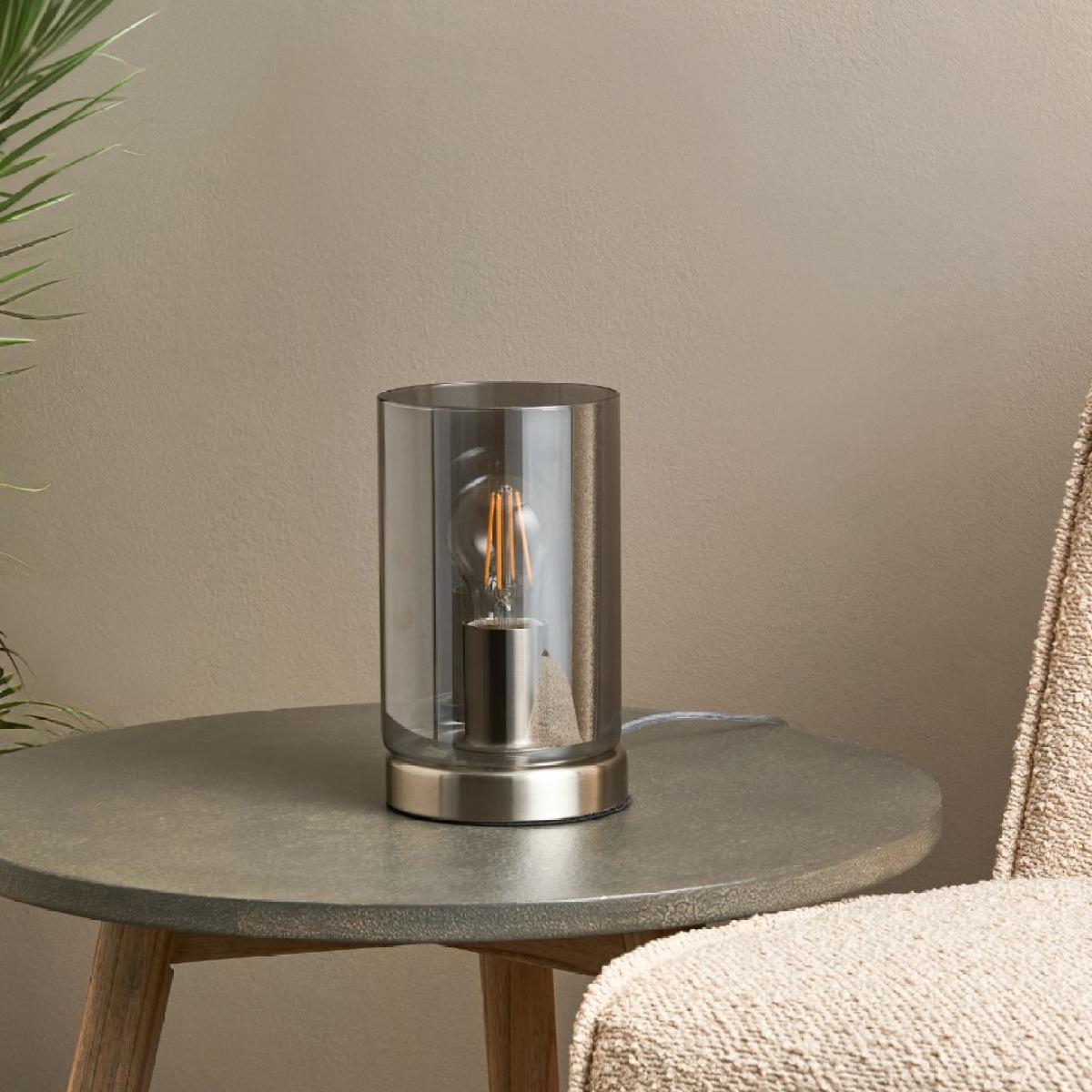 Kingsholm Satin Nickel & Glass Touch Table Lamp – image 2