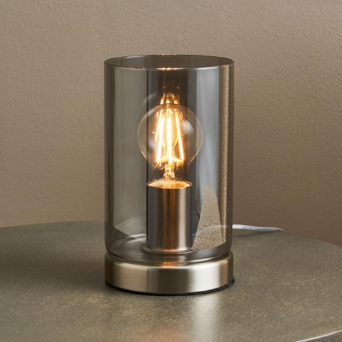 Kingsholm Satin Nickel & Glass Touch Table Lamp – image 3
