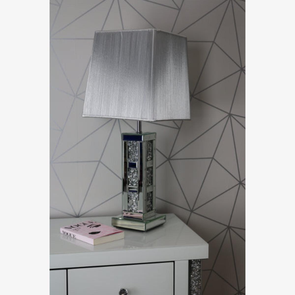 Mocka 3 Bar Crystal & Mirrored Table Lamp