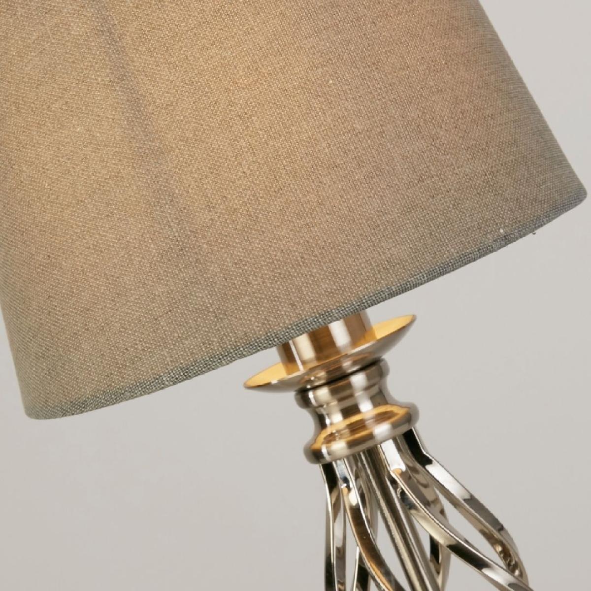 Manor Chrome Table Lamp with Grey Shade – image 3