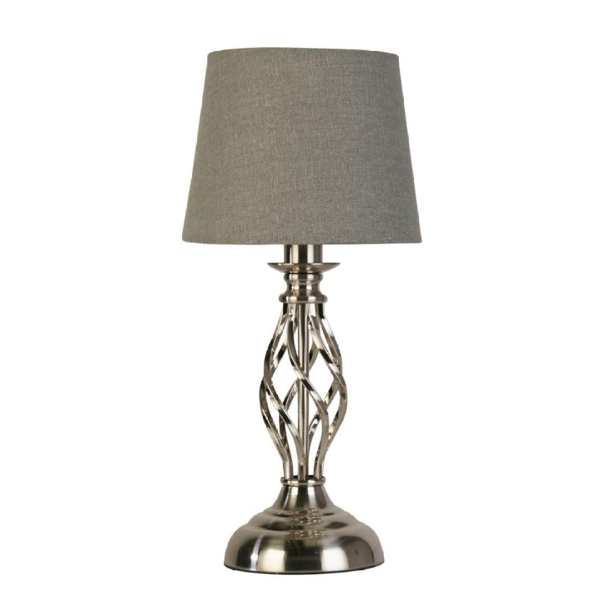 Manor Chrome Table Lamp with Grey Shade – image 4