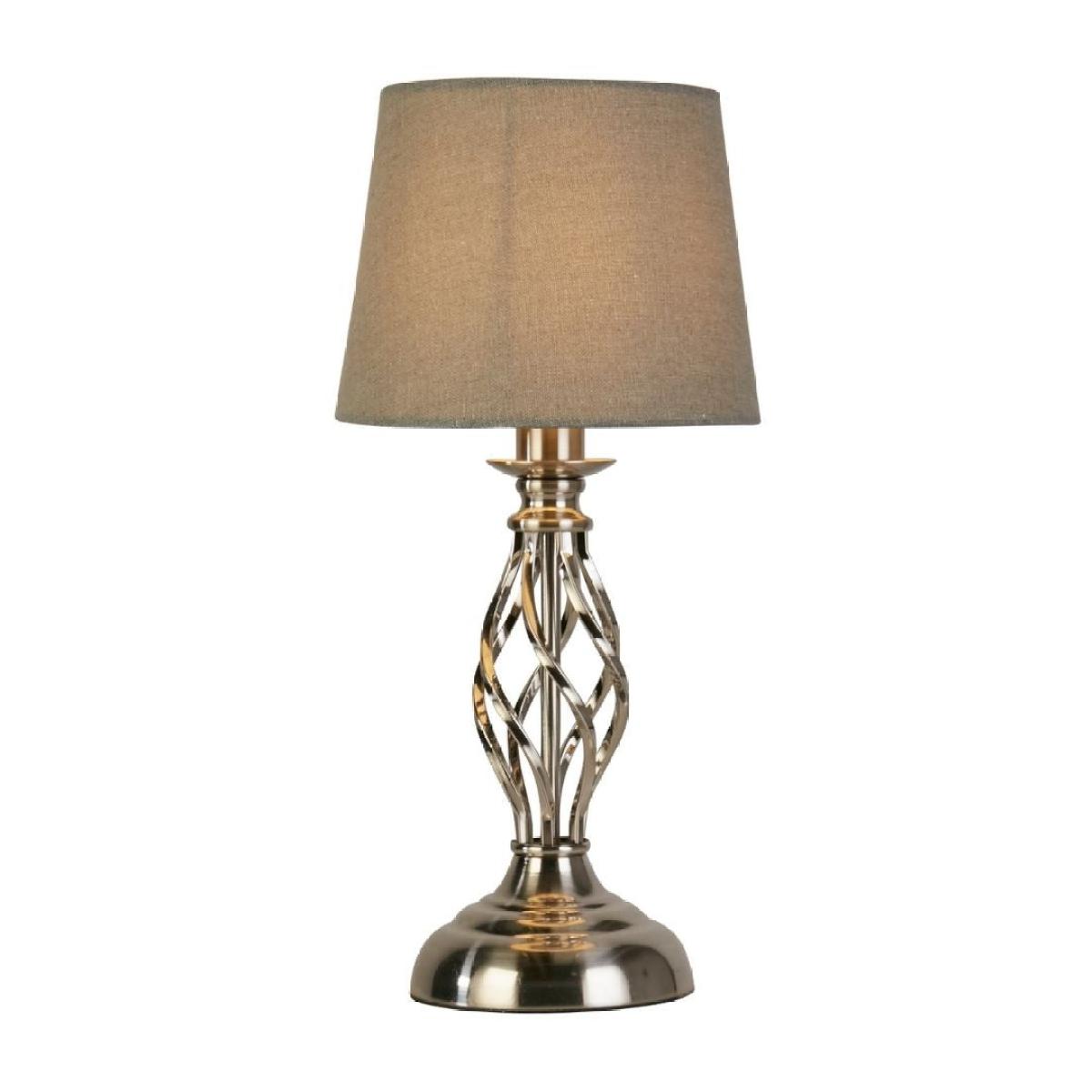 Manor Chrome Table Lamp with Grey Shade – image 5