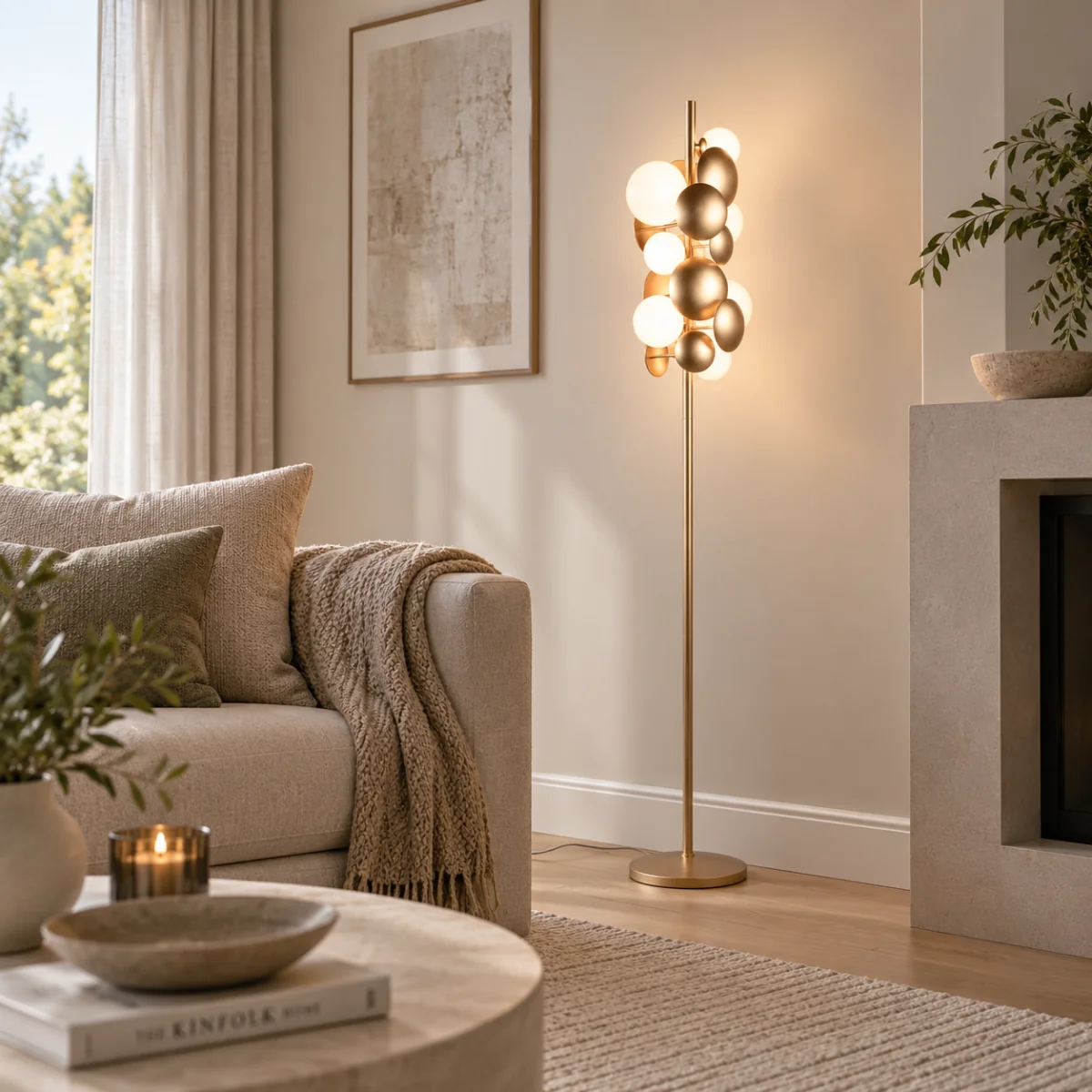 Bubble 7 Light Gold Floor Lamp – image 1