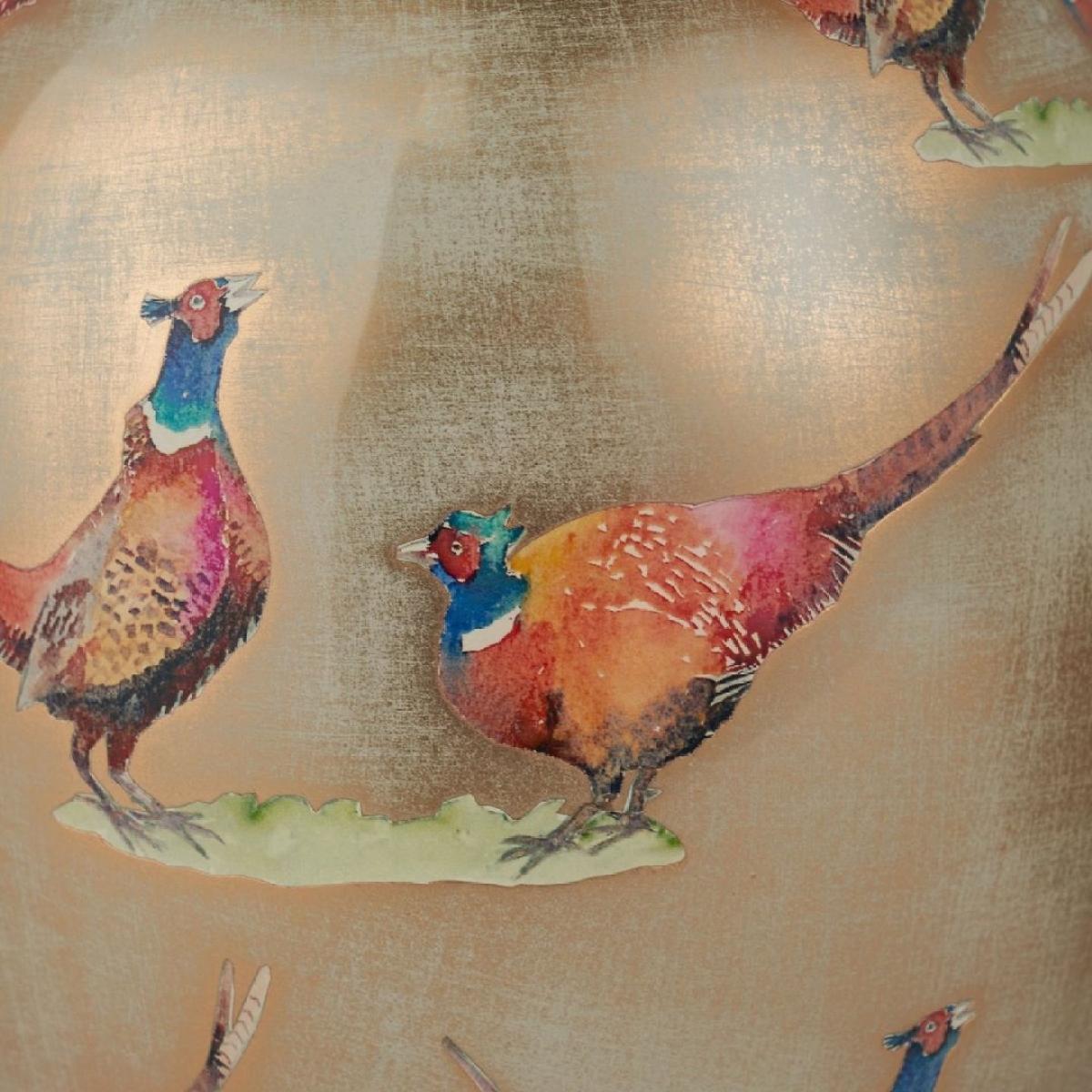 Jenny Worrall Pheasant Champagne Table Lamp with Natural Shade – image 5