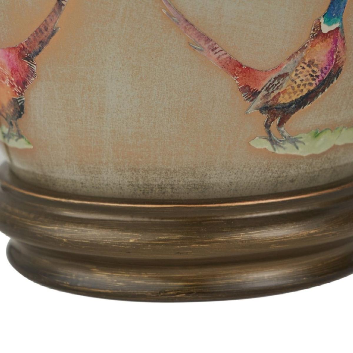 Jenny Worrall Pheasant Champagne Table Lamp with Natural Shade – image 6