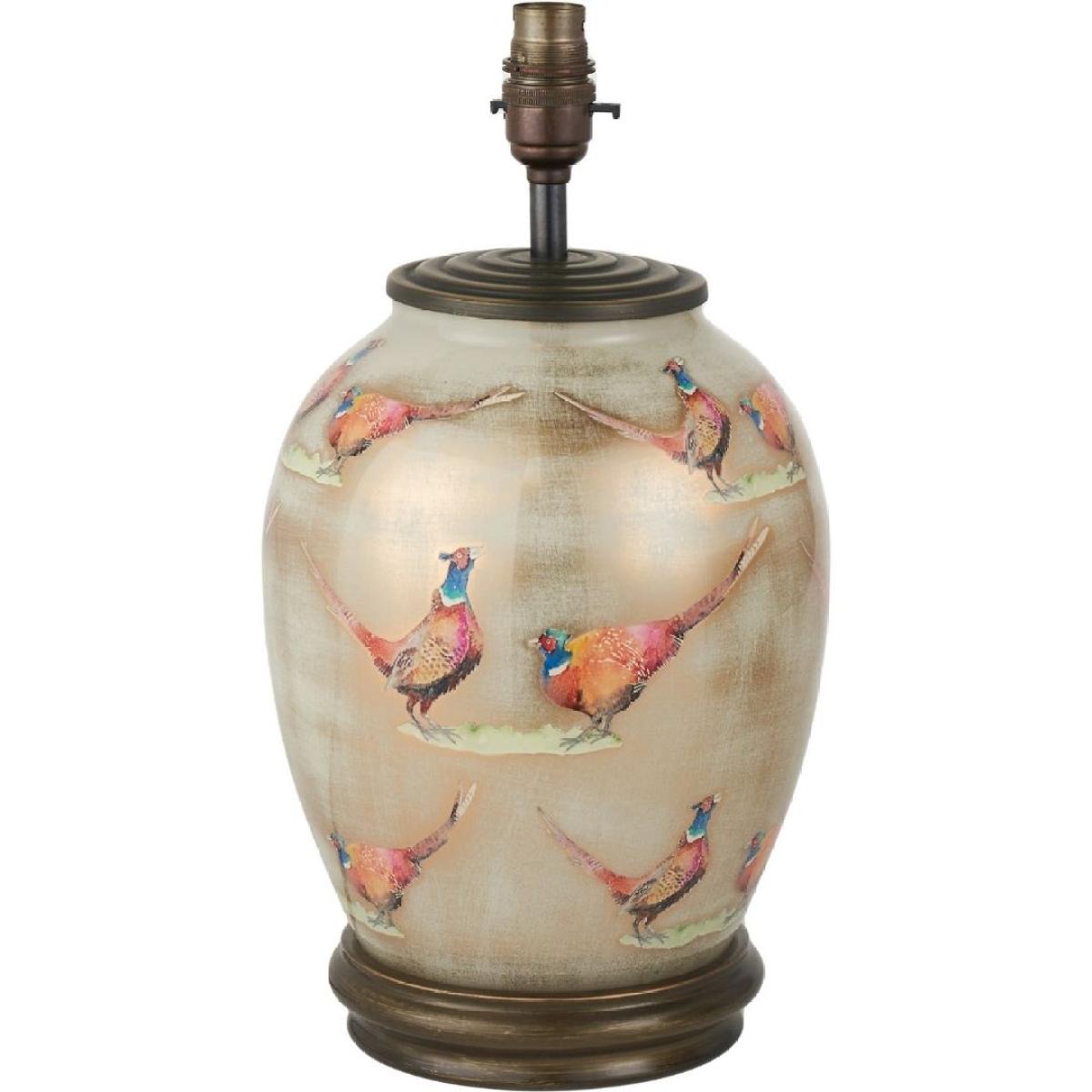 Jenny Worrall Pheasant Champagne Table Lamp with Natural Shade – image 8