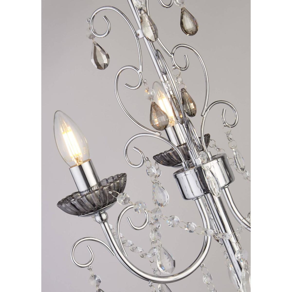 Clea 150cm Polished Chrome Floor Lamp – image 3