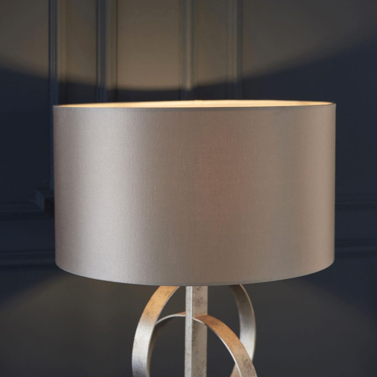 Serenity Antique Silver & Mink Table Lamp – image 4