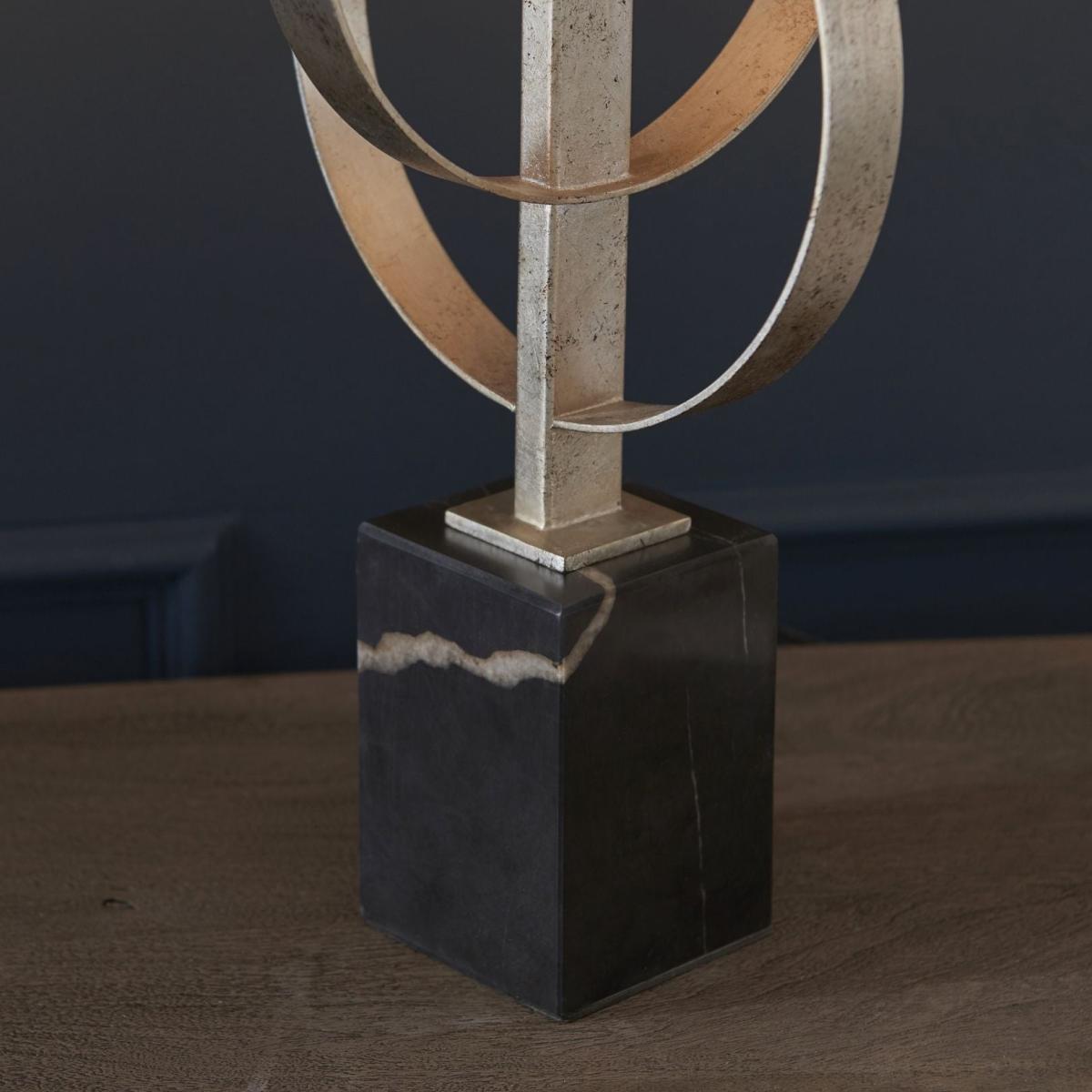 Serenity Antique Silver & Mink Table Lamp – image 6