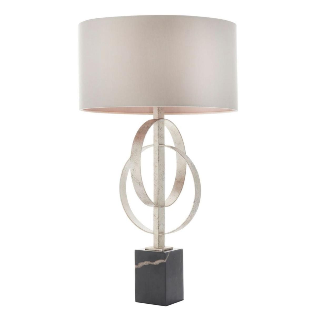 Serenity Antique Silver & Mink Table Lamp – image 7
